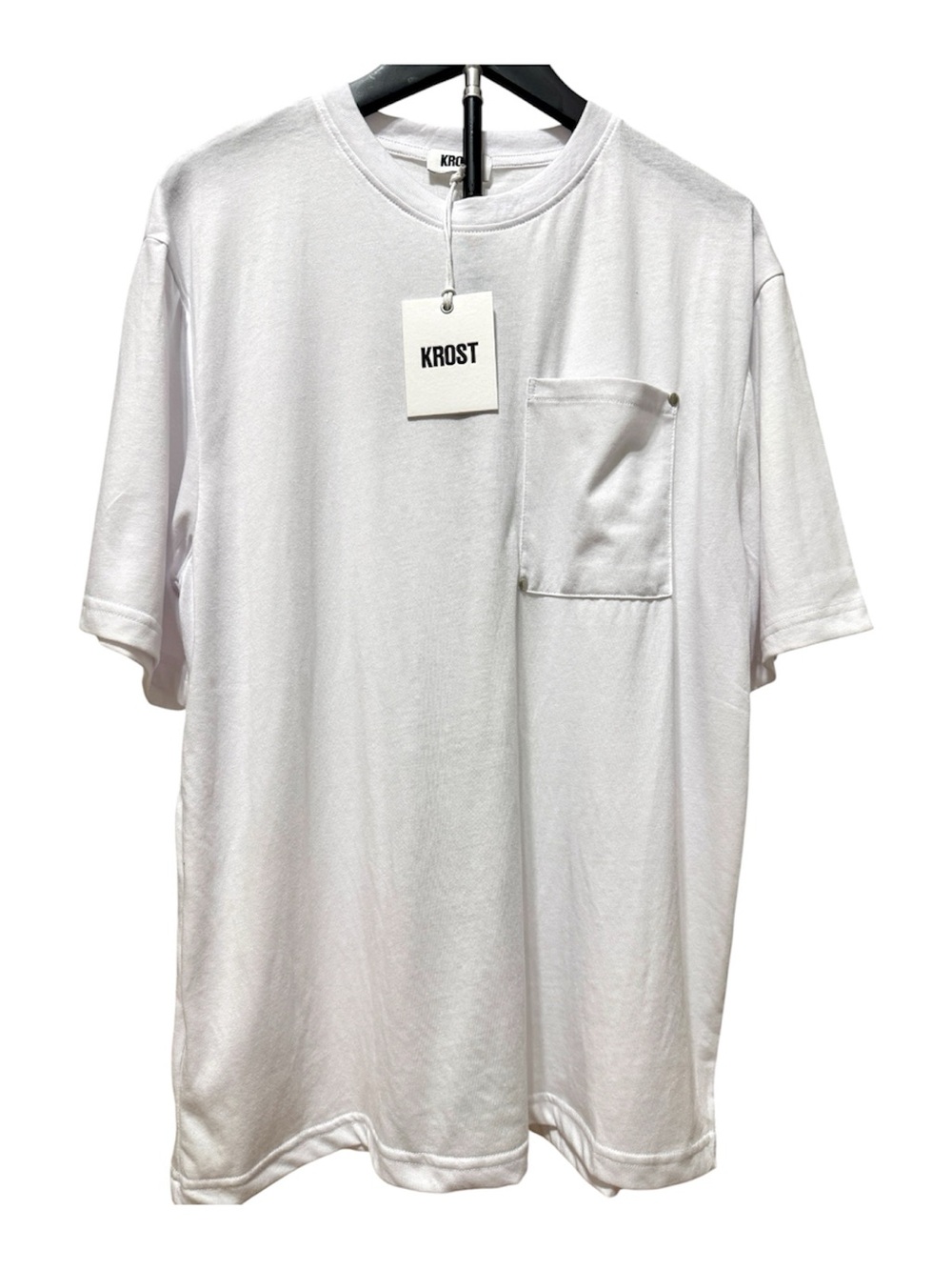 Krost Men's Rivet Pocket T-Shirt Size M White NWT